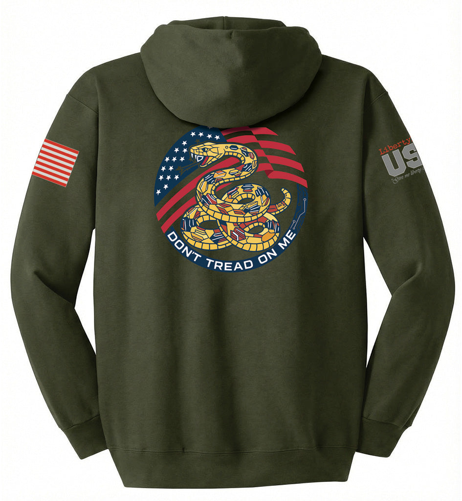 Gadsden Flag Modern (Fatigue Green) - Hoodie
