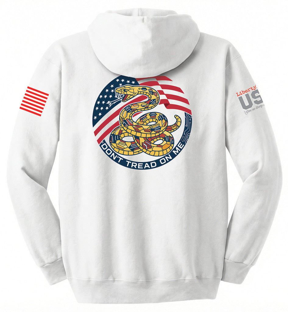 Gadsden Flag Modern (White) - Hoodie
