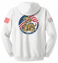 Gadsden Flag Modern (White) - Hoodie