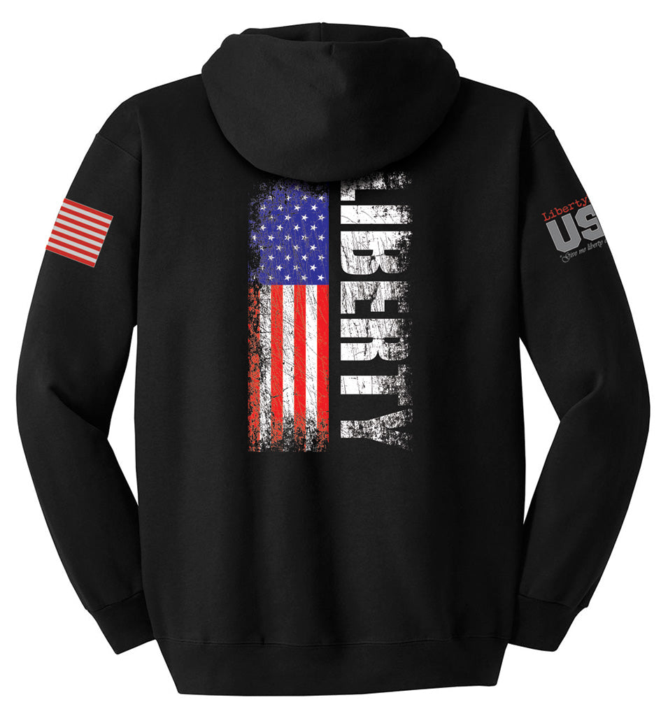 Liberty Flag (Black) - Hoodie
