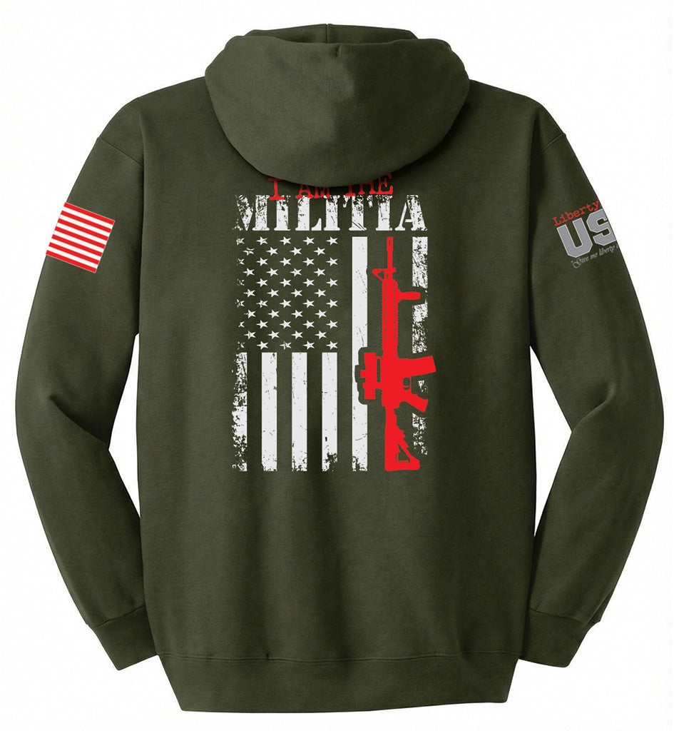 I Am The Militia (Fatigue Green) - Hoodie