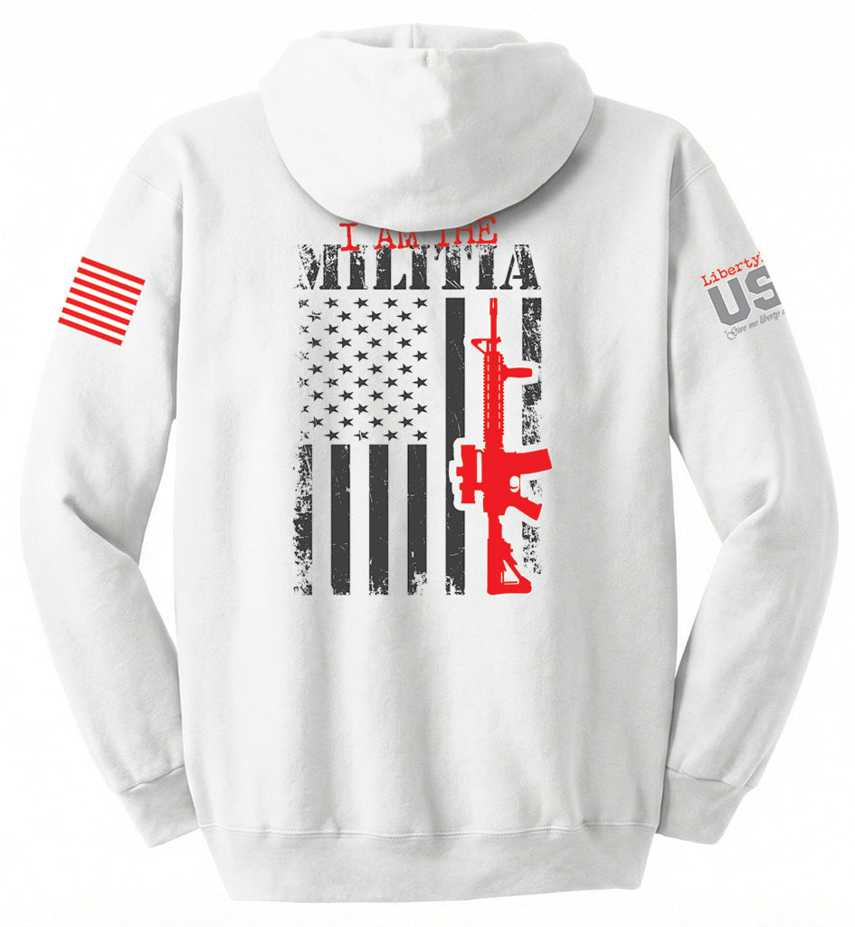 I Am The Militia (White) - Hoodie