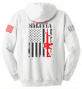 I Am The Militia (White) - Hoodie
