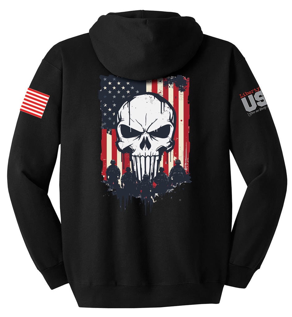 Military Reaper Skull (Black) - Hoodie