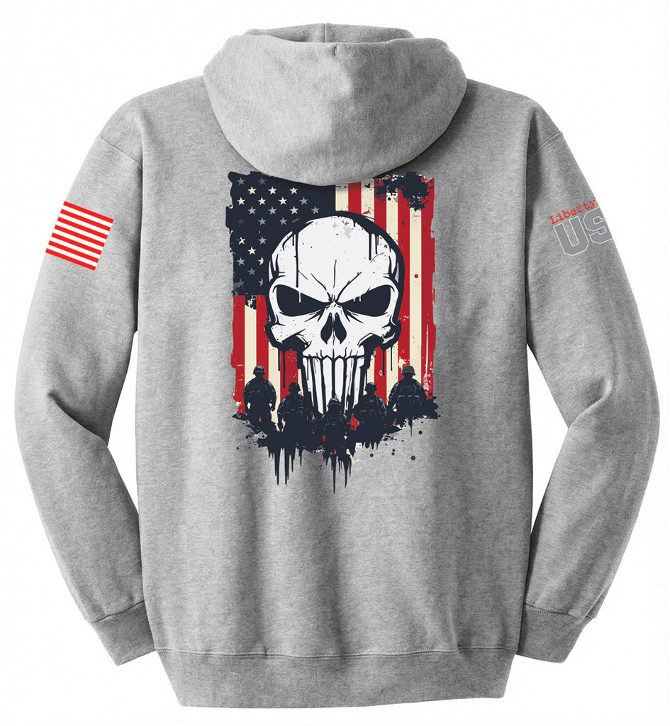 Military Reaper Skull (Steel) - Hoodie