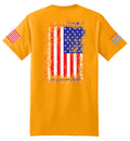 US Flag Distressed (Gold) - T-Shirt