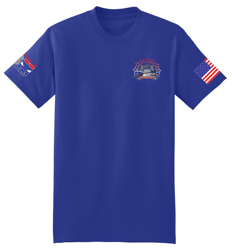 US Flag Distressed (Royal Blue) - T-Shirt