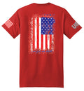 US Flag Distressed (Red) - T-Shirt