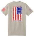 US Flag Distressed (Sand) - T-Shirt