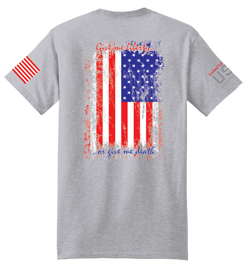 US Flag Distressed (Steel) - T-Shirt