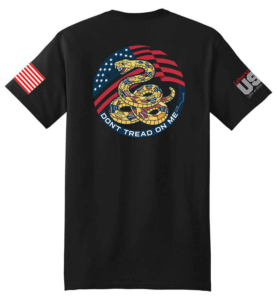 Gadsden Flag Modern (Black) - T-Shirt