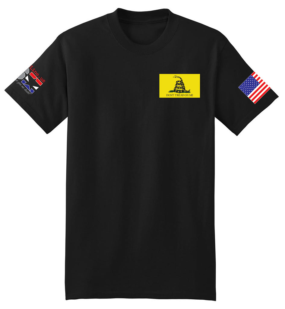 Gadsden Flag Modern (Black) - T-Shirt
