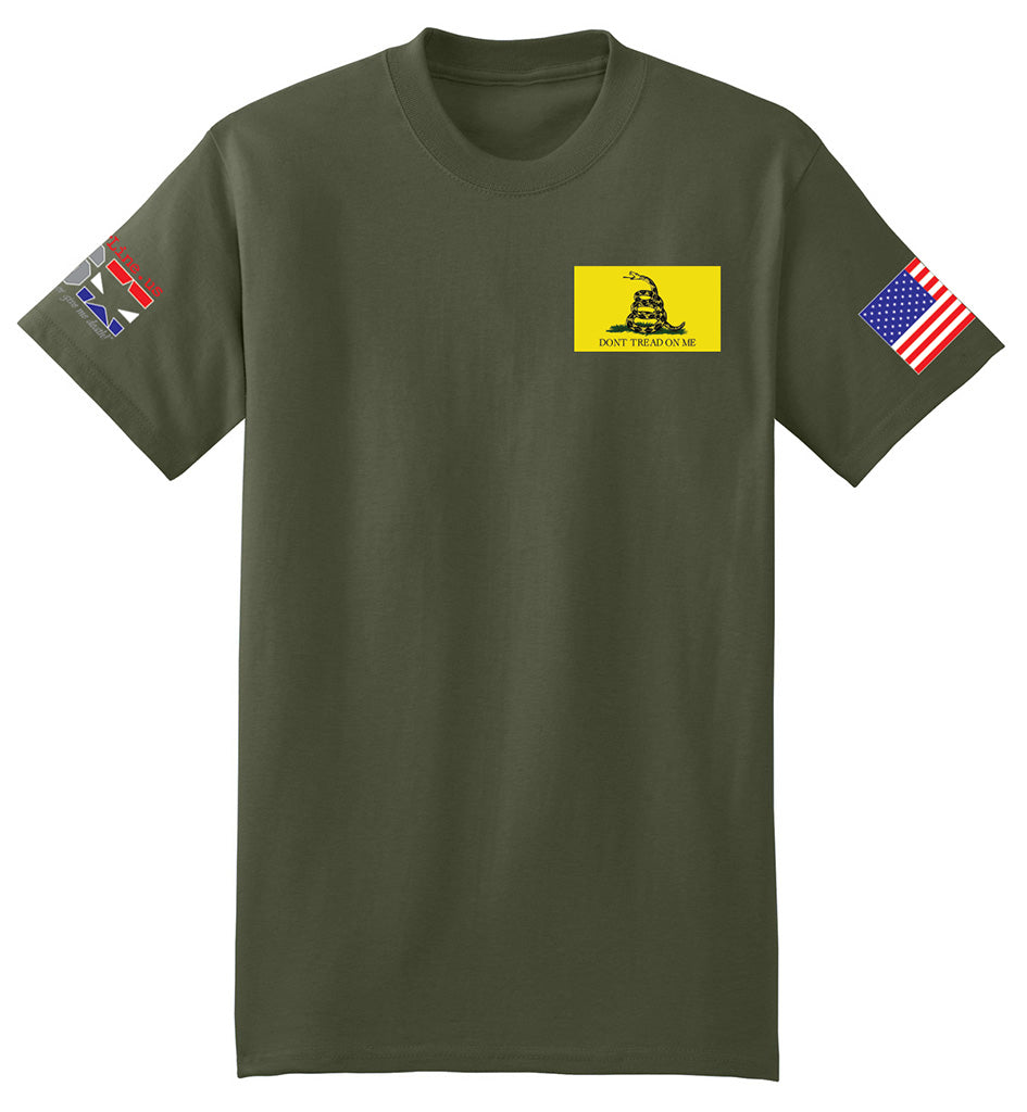 Gadsden Flag Modern (Fatigue Green) - T-Shirt