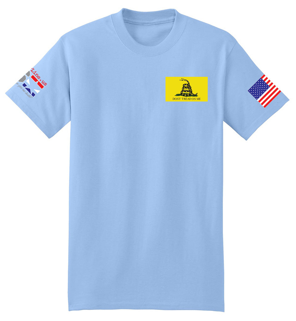 Gadsden Flag Modern (Light Blue) - T-Shirt