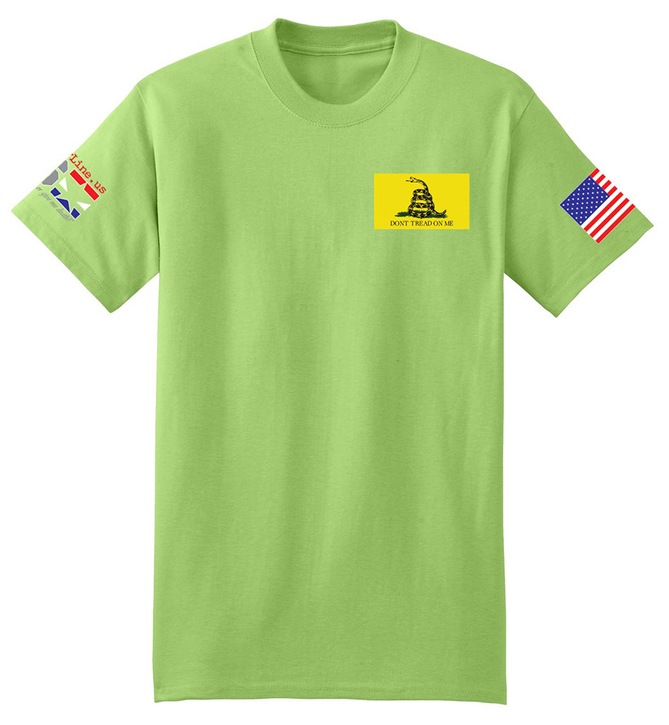 Gadsden Flag Modern (Lime) - T-Shirt