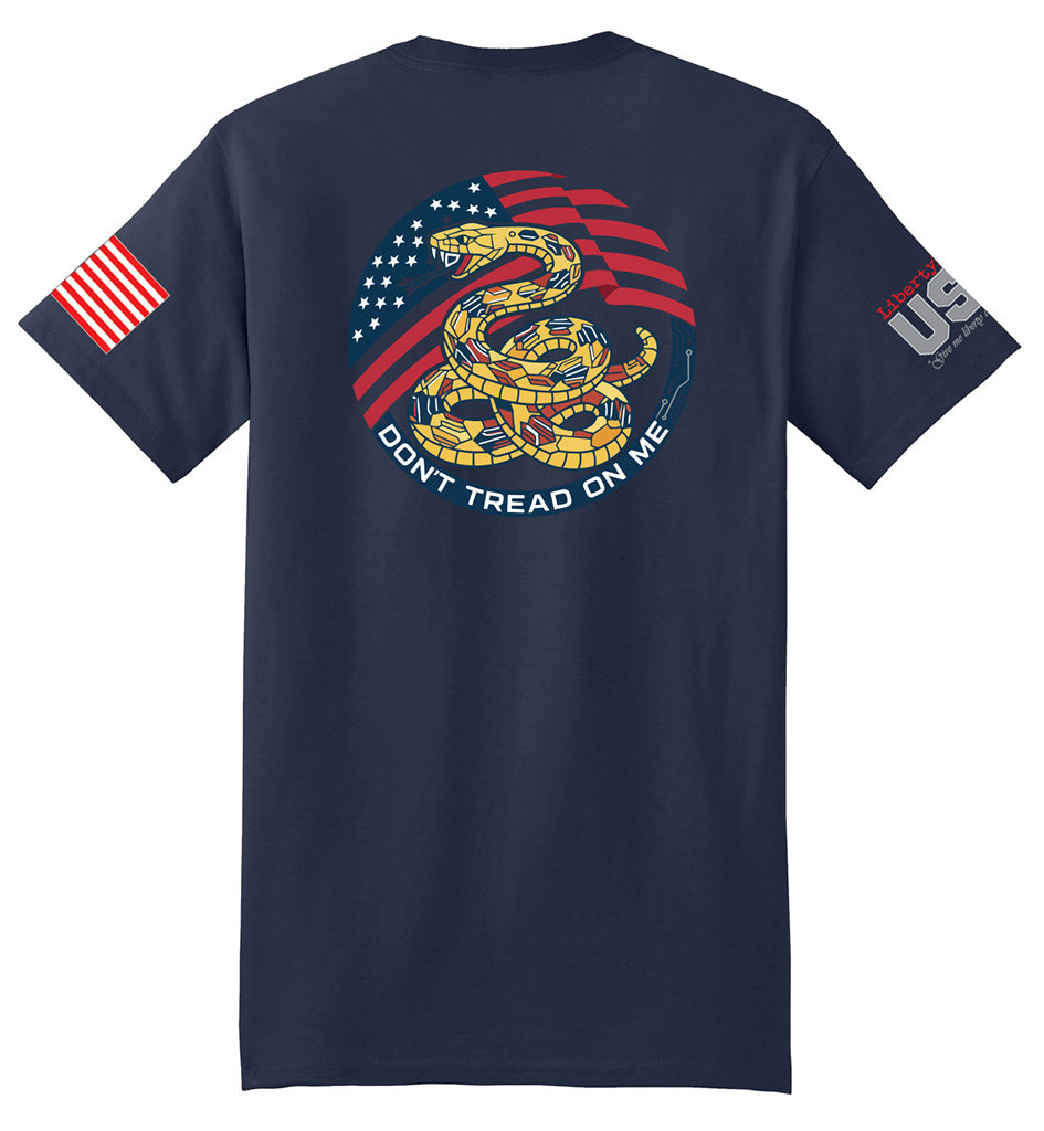Gadsden Flag Modern (Navy) - T-Shirt