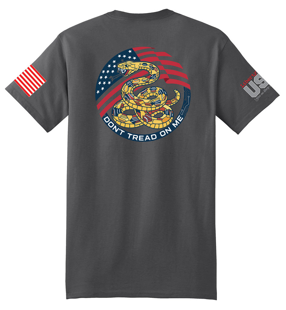 Gadsden Flag Modern (Smoke Gray) - T-Shirt