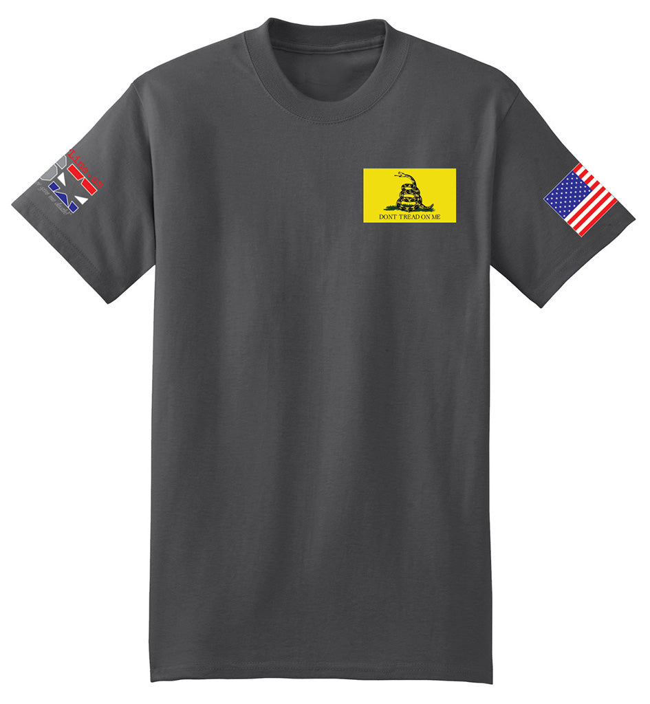 Gadsden Flag Modern (Smoke Gray) - T-Shirt