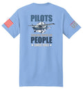 Pilots Looking Down (Light Blue) - T-Shirt