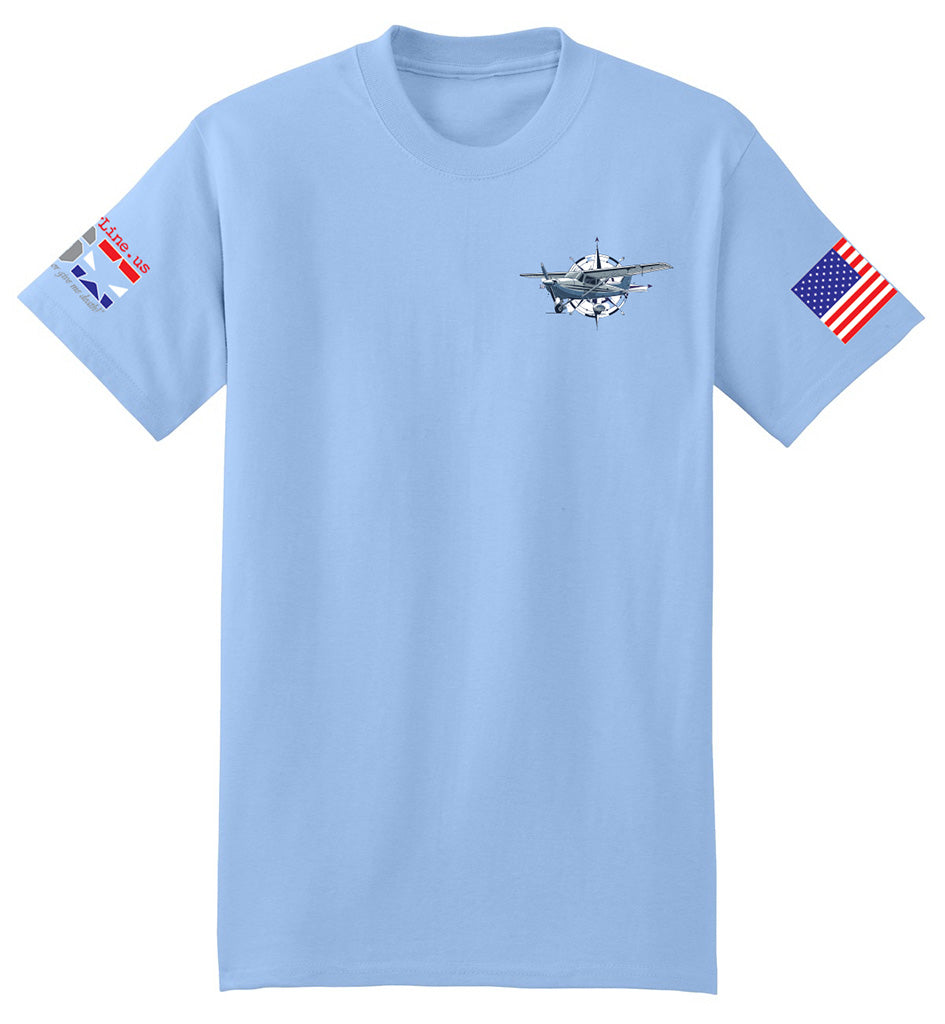 Pilots Looking Down (Light Blue) - T-Shirt