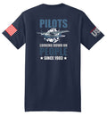 Pilots Looking Down (Navy) - T-Shirt