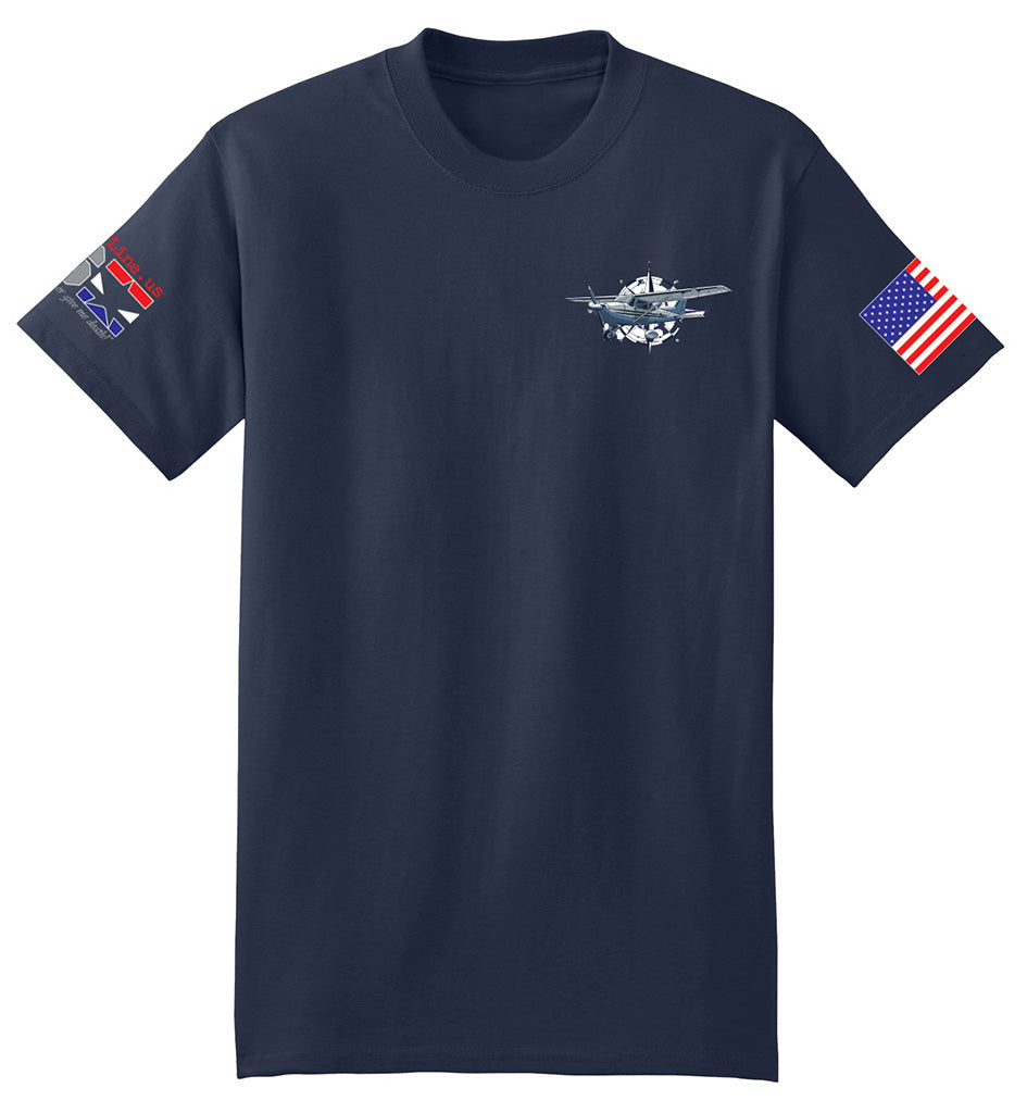 Pilots Looking Down (Navy) - T-Shirt