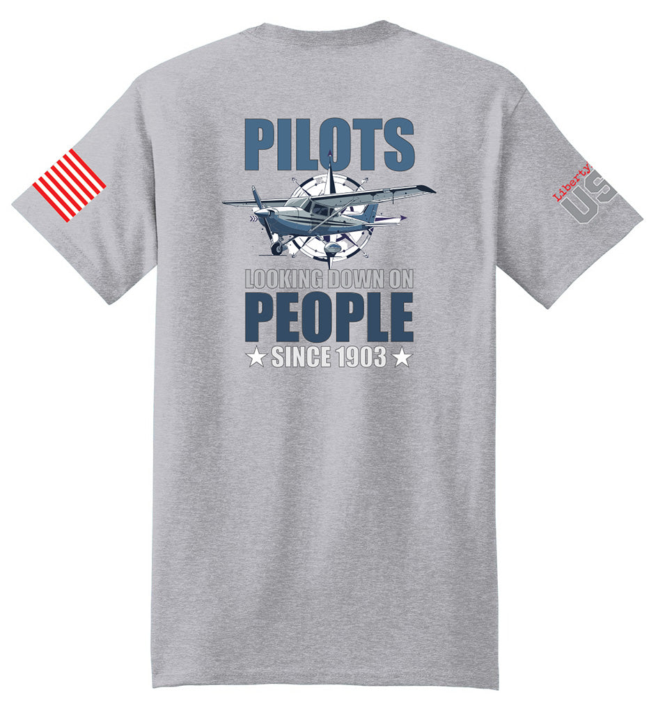 Pilots Looking Down (Steel) - T-Shirt