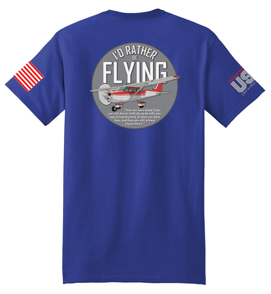I'd Rather Be Flying (Royal Blue) - T-Shirt