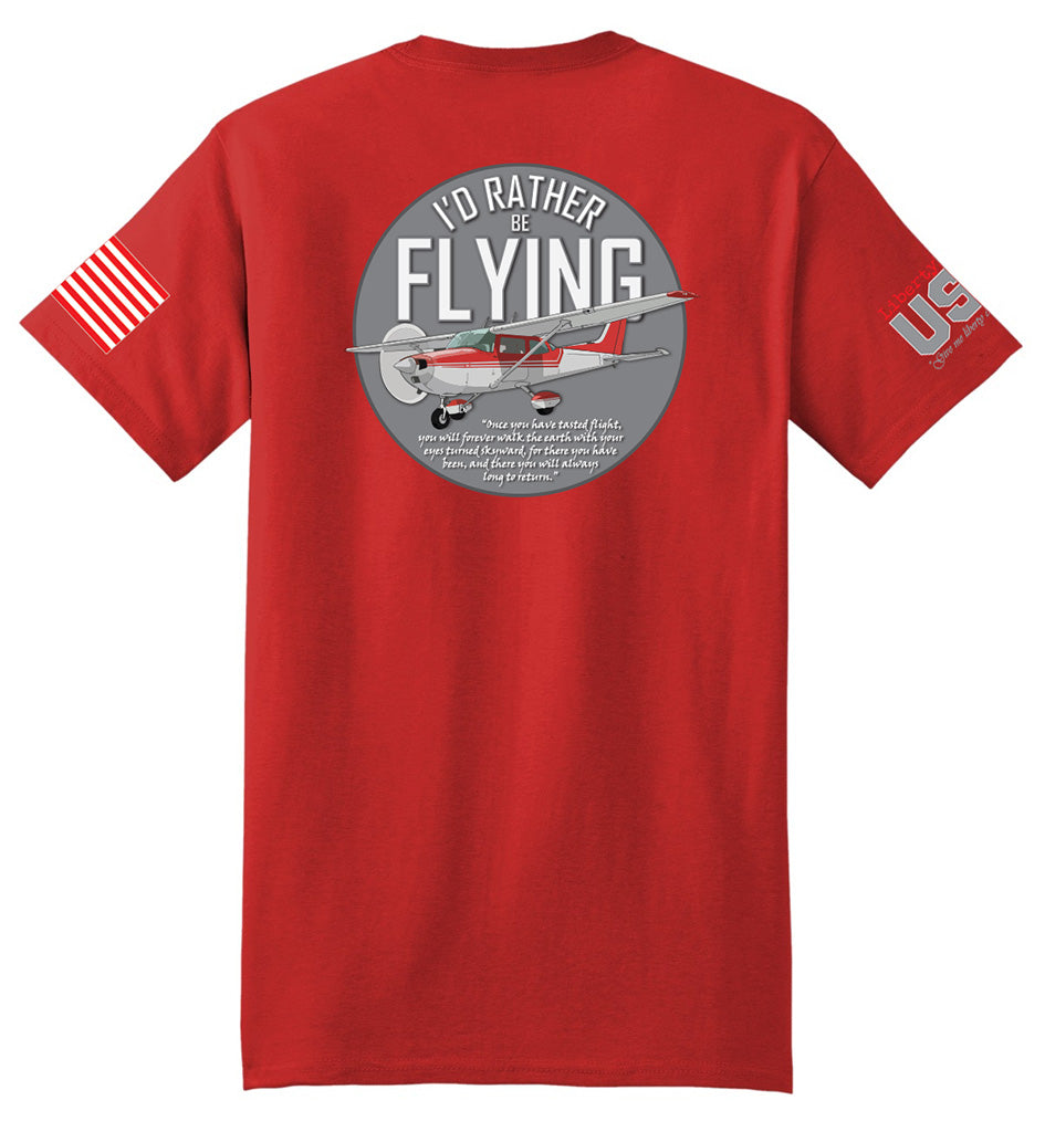 I'd Rather Be Flying (Red) - T-Shirt