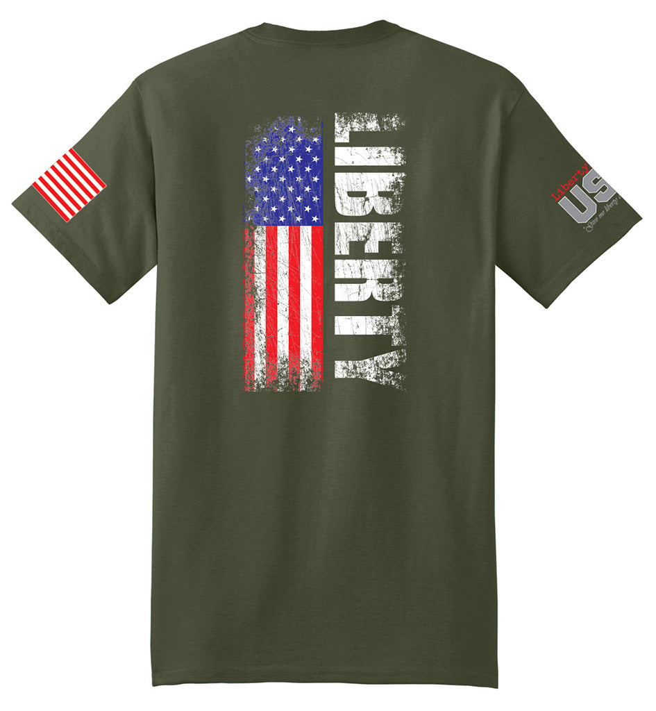 Liberty Flag (Fatigue Green) - T-Shirt