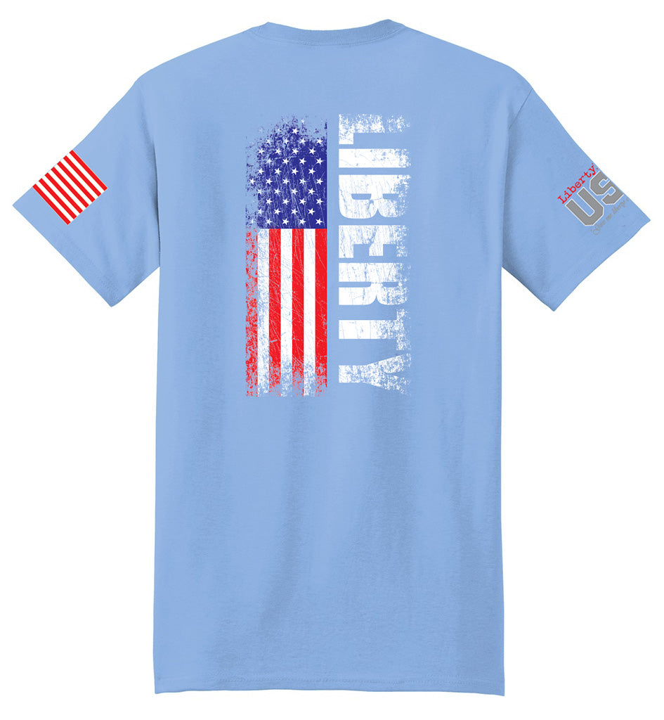 Liberty Flag (Light Blue) - T-Shirt