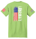 Liberty Flag (Lime) - T-Shirt