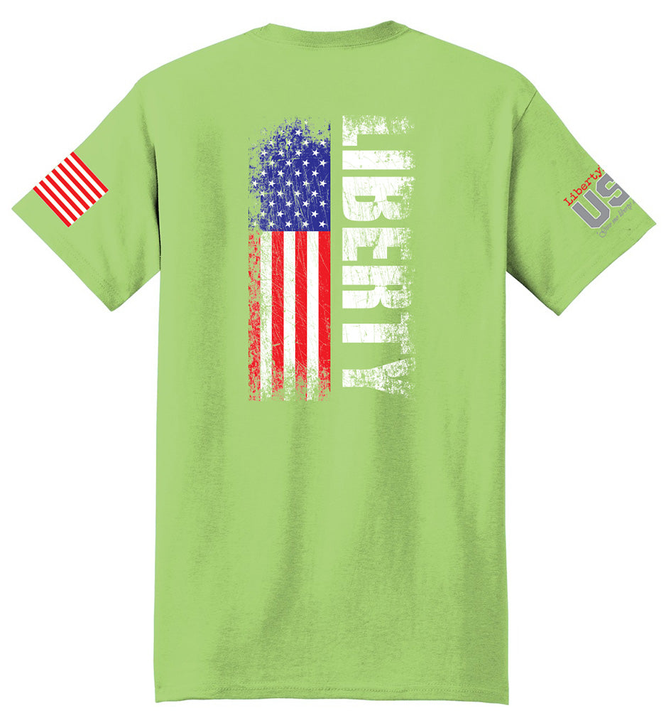 Liberty Flag (Lime) - T-Shirt