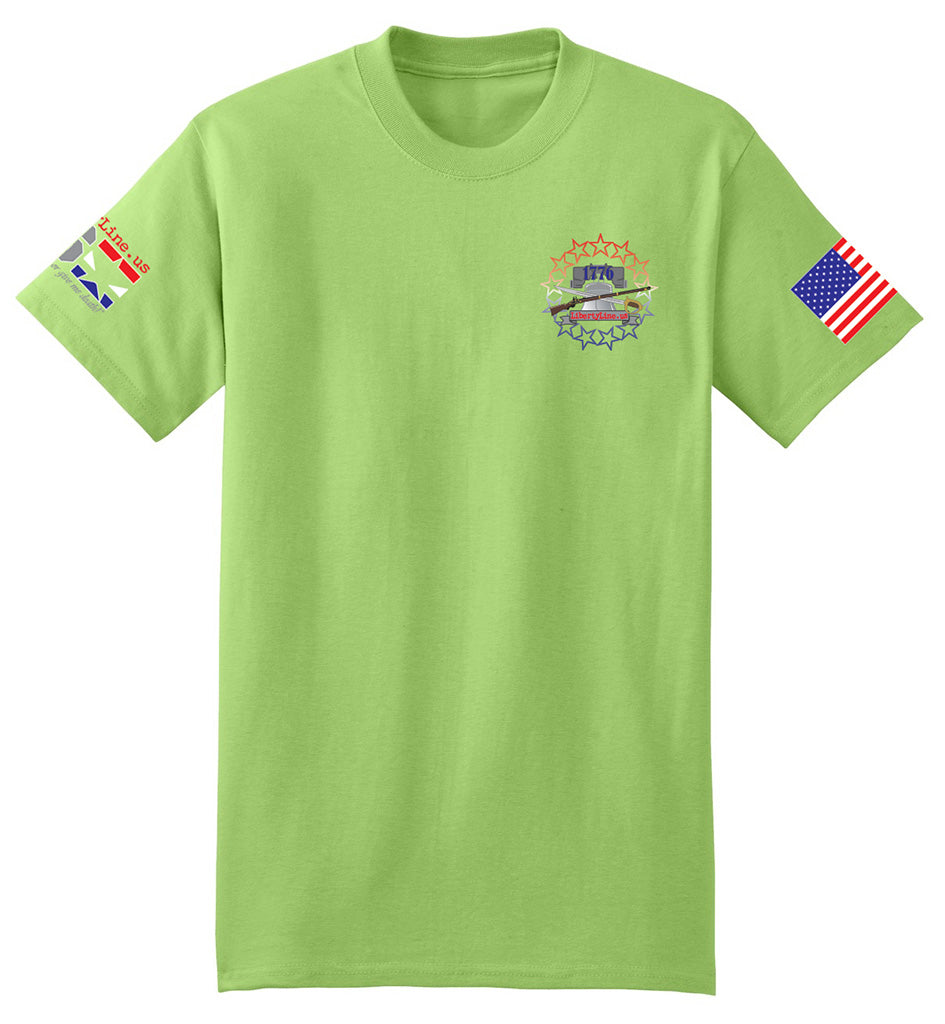 Liberty Flag (Lime) - T-Shirt