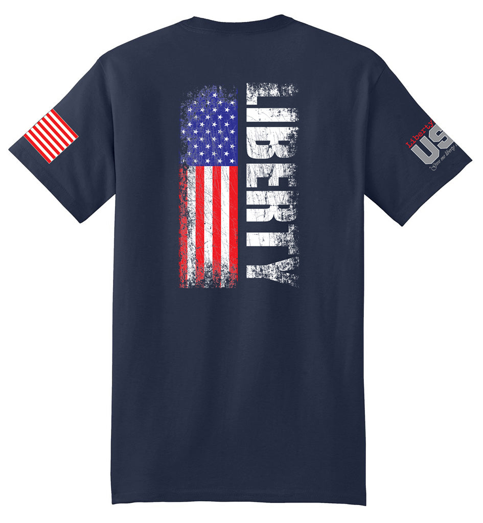 Liberty Flag (Navy) - T-Shirt