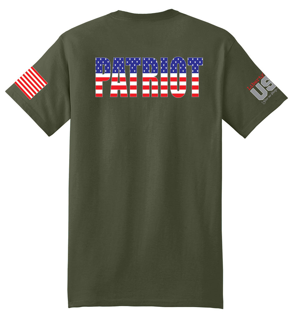 Patriot Stars & Stripes (Fatigue Green) - T-Shirt