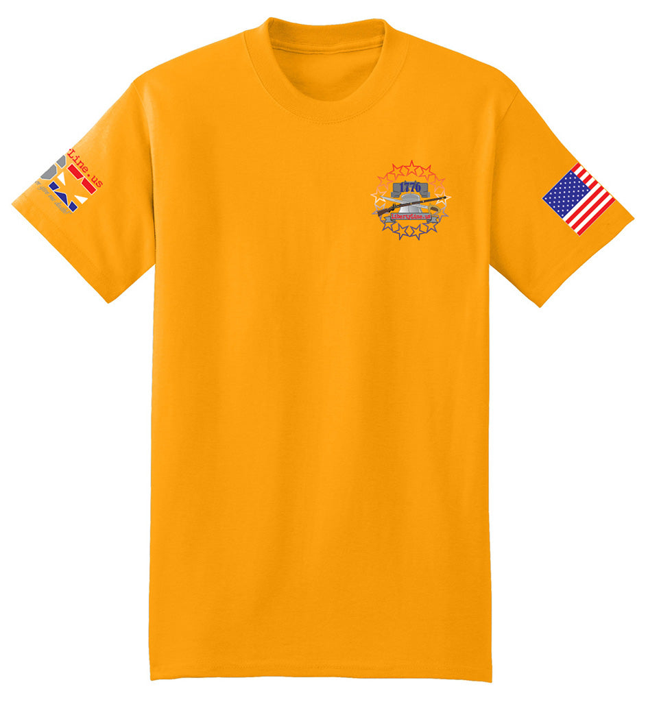 USA 250th Liberty Flag (Gold) - T-Shirt