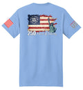 USA 250th Liberty Flag (Light Blue) - T-Shirt