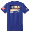 USA 250th Liberty Flag (Royal Blue) - T-Shirt