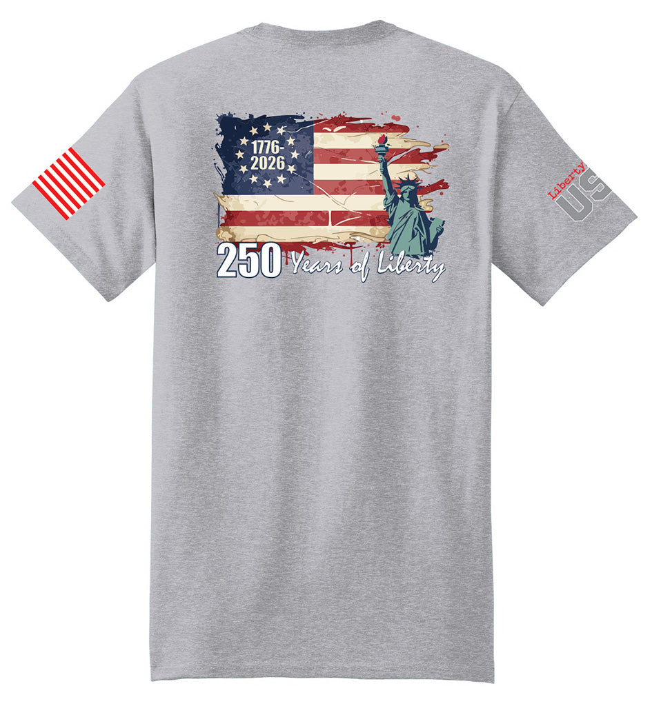 USA 250th Liberty Flag (Steel) - T-Shirt