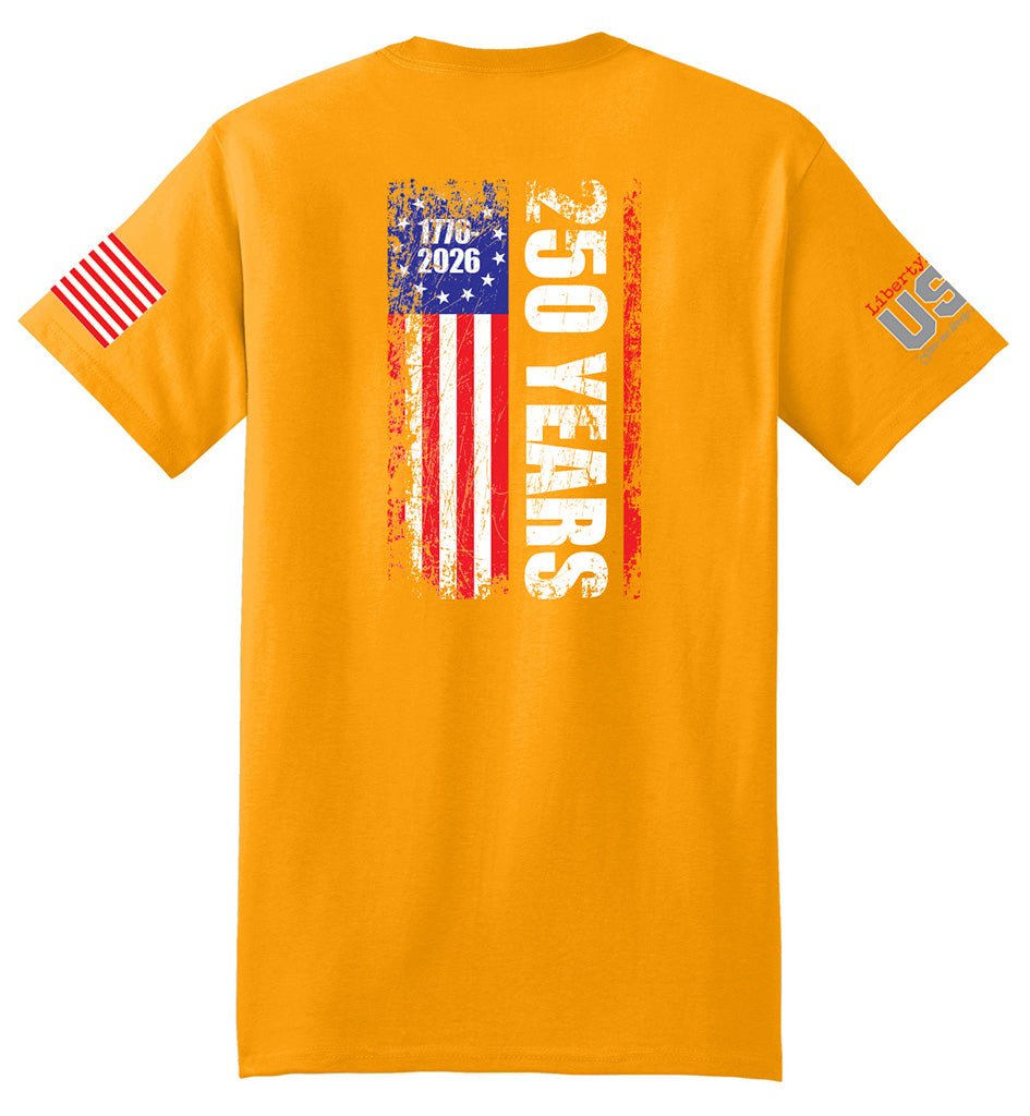 USA 250th Banner (Gold) - T-Shirt