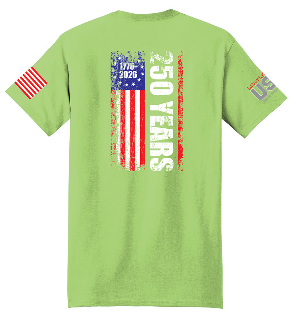 USA 250th Banner (Lime) - T-Shirt