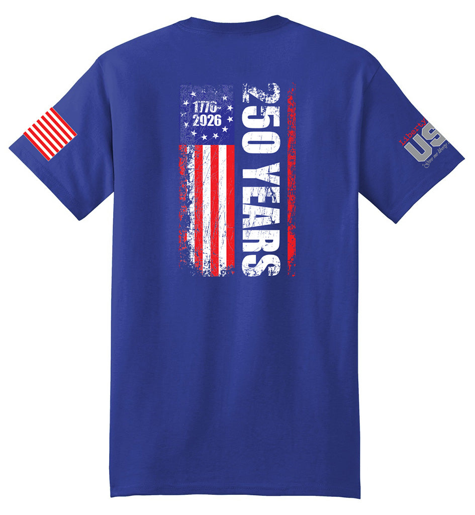 USA 250th Banner (Royal Blue) - T-Shirt