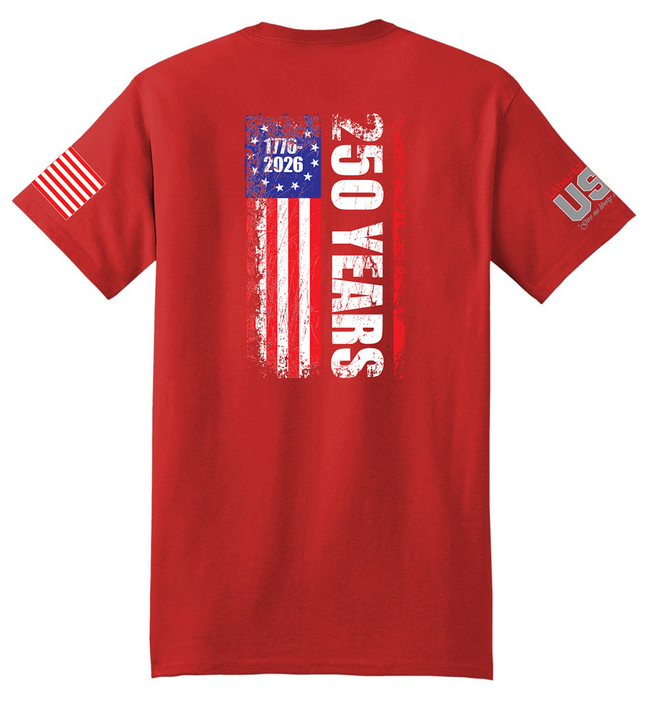 USA 250th Banner (Red) - T-Shirt