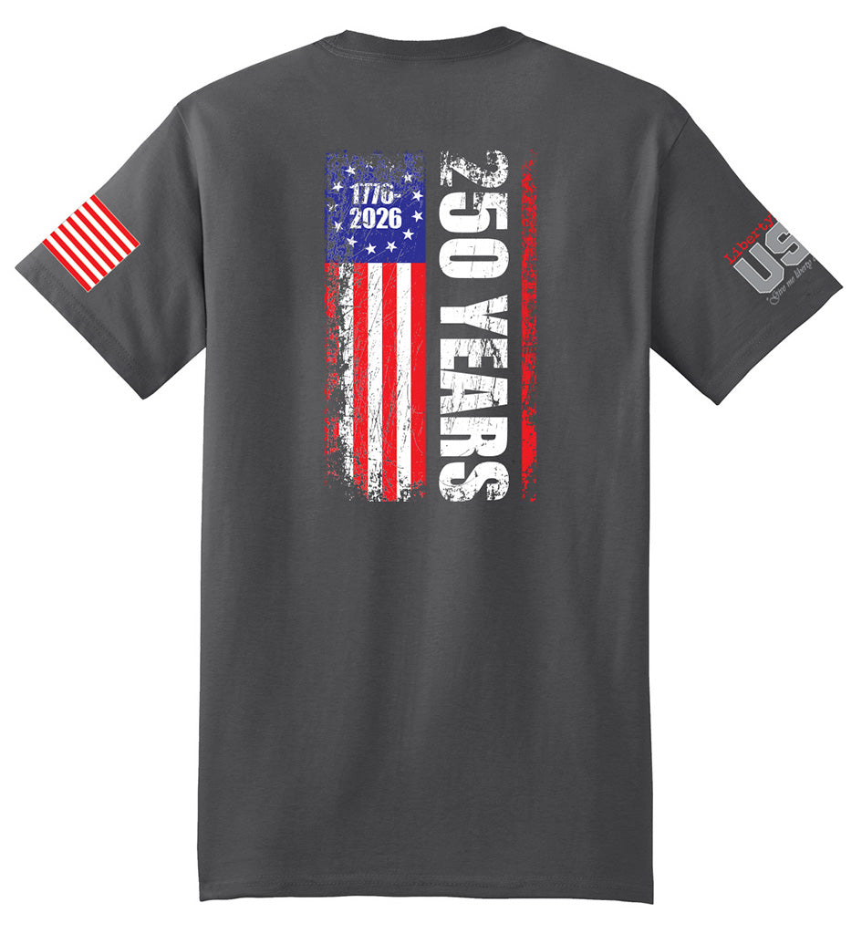 USA 250th Banner (Smoke Gray) - T-Shirt