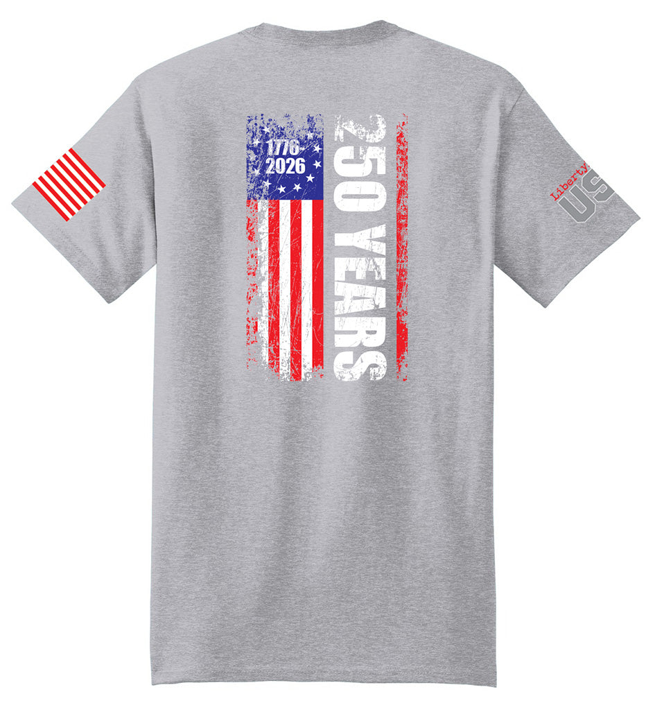 USA 250th Banner (Steel) - T-Shirt