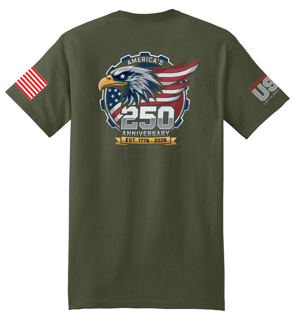 USA 250th American Eagle (Fatigue Green) - T-Shirt