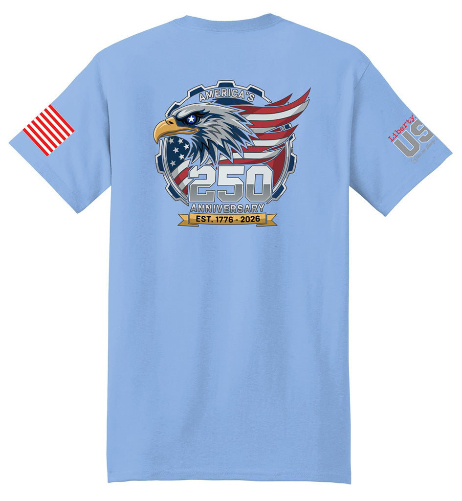 USA 250th American Eagle (Light Blue) - T-Shirt