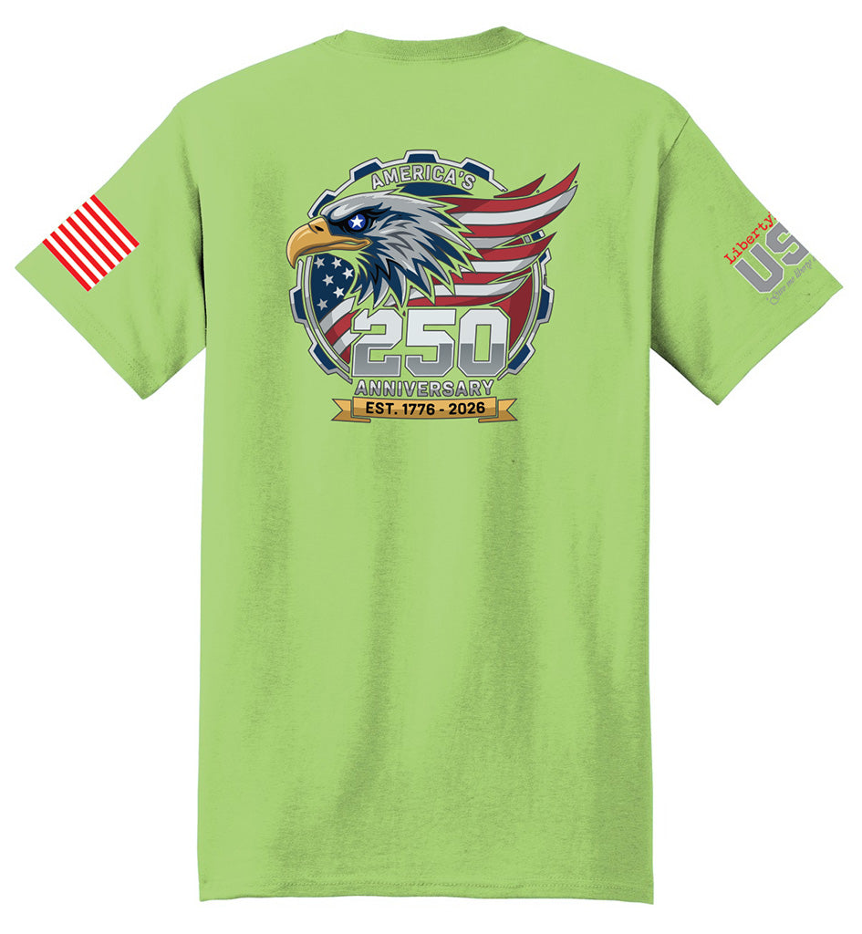 USA 250th American Eagle (Lime) - T-Shirt