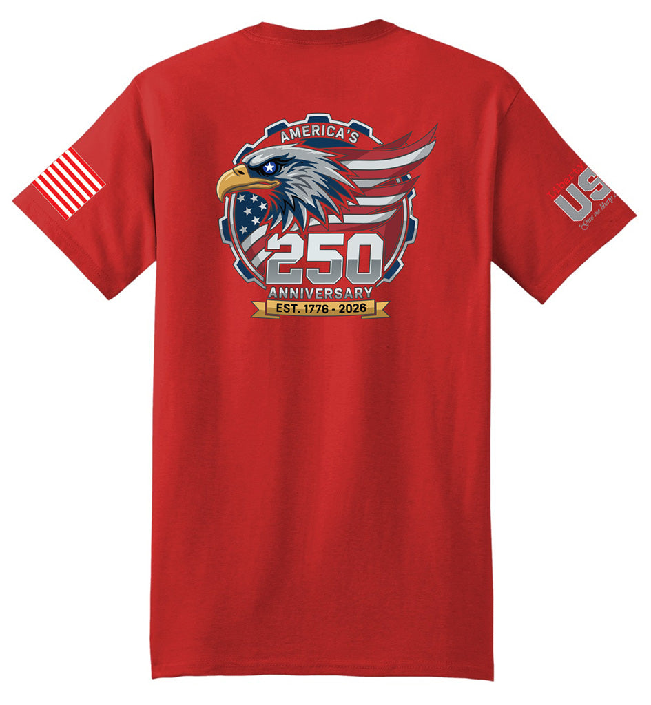 USA 250th American Eagle (Red) - T-Shirt
